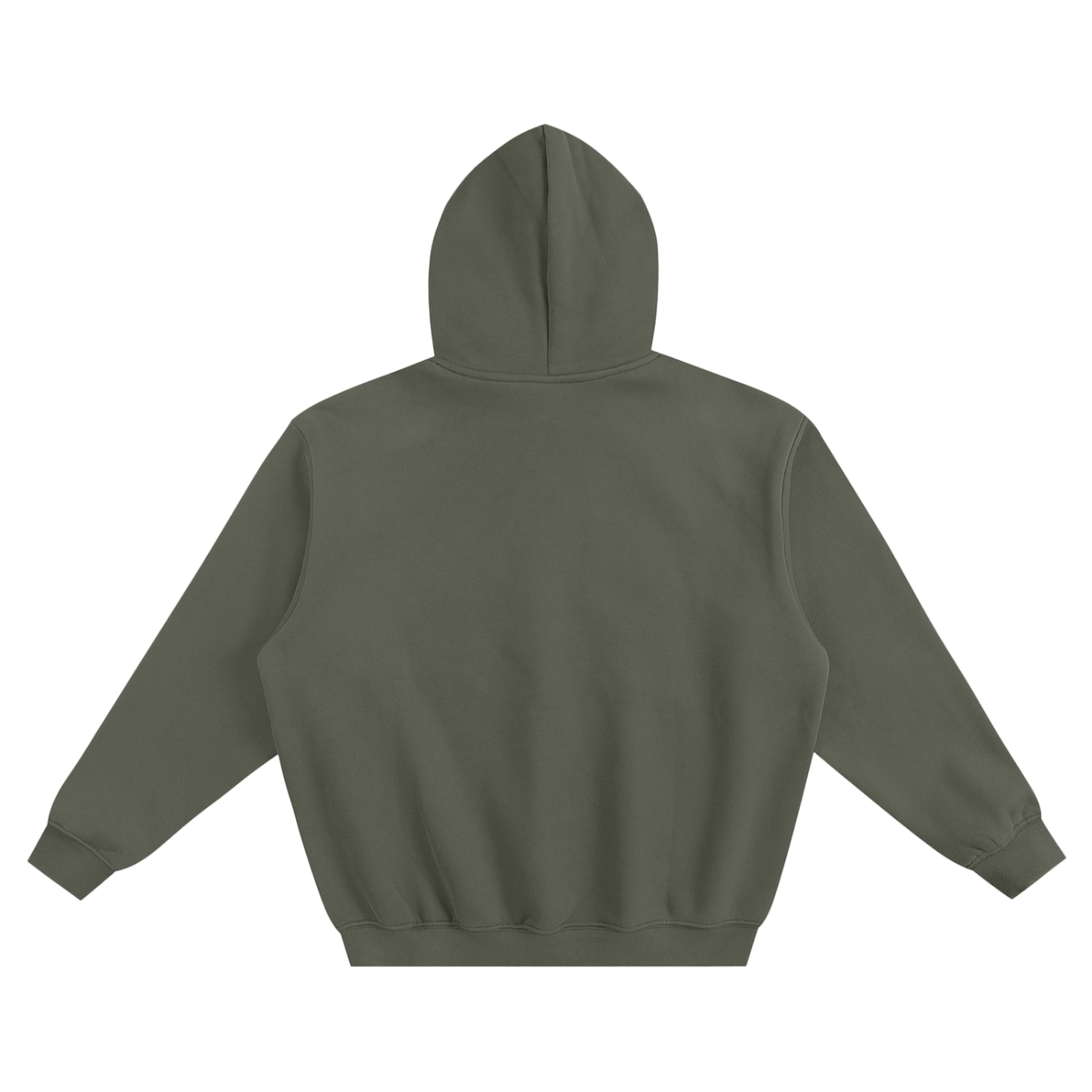 Green hoodie on a white background