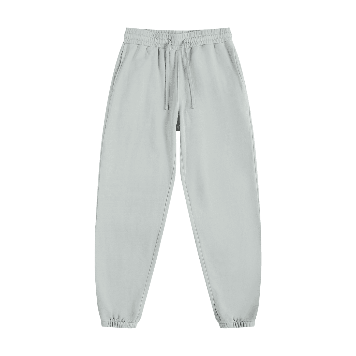 Light gray sweatpants on a white background
