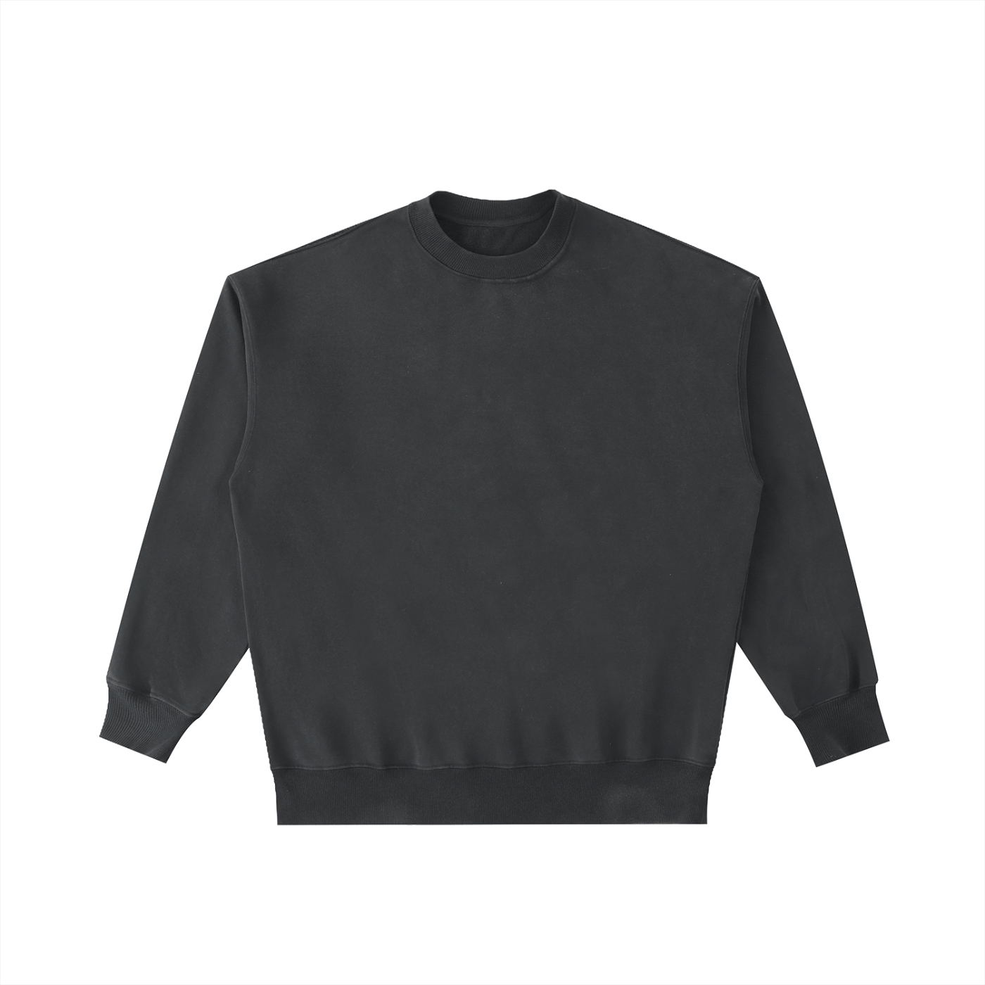 Black sweatshirt on a white background