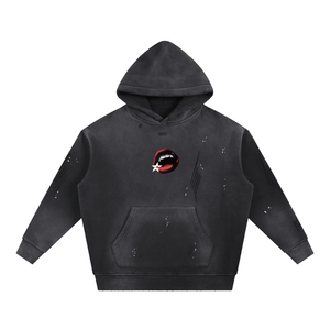 Black hoodie with 'Capital Cities' logo on a white background