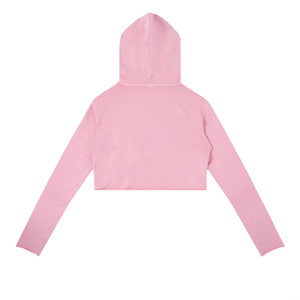 Pink hoodie on a white background