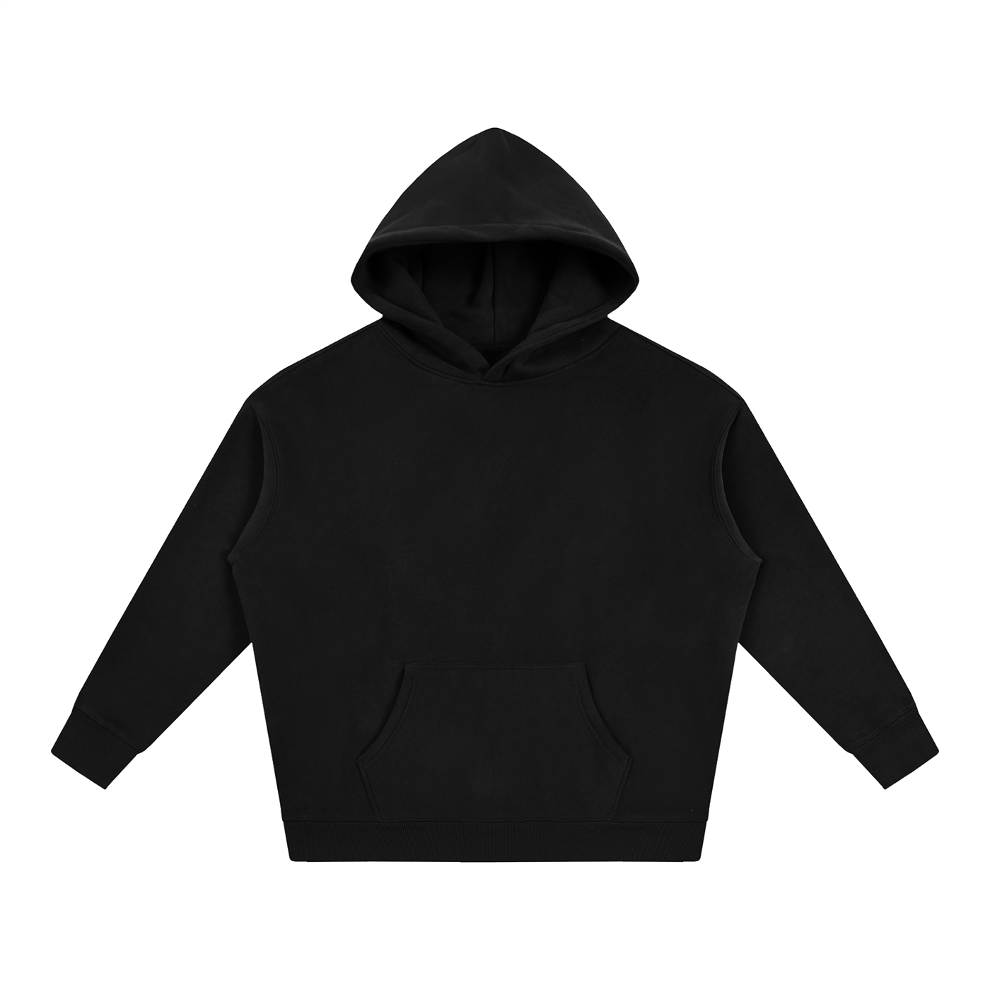 Black hoodie on a white background