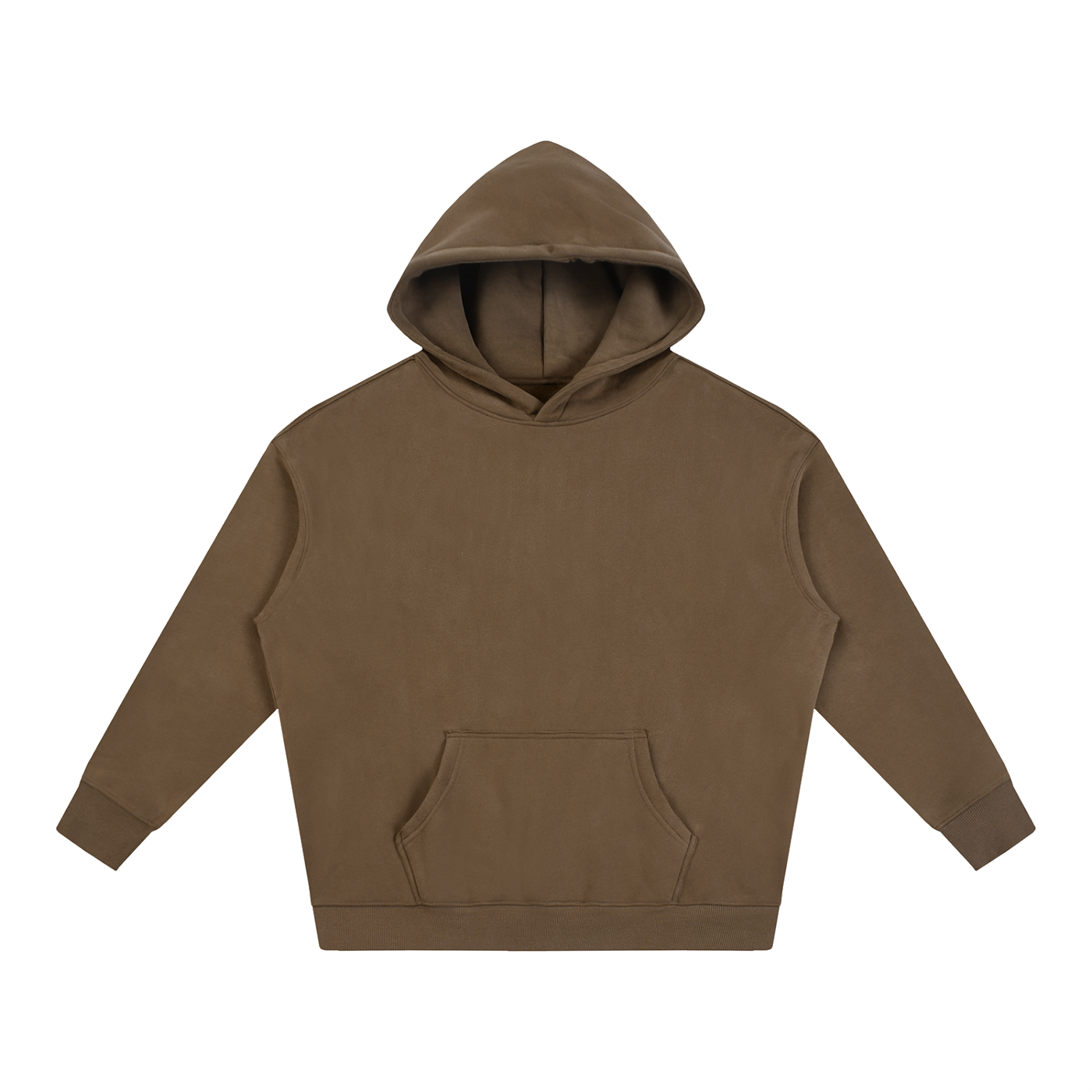 Brown hoodie with 'halo co.' logo on a white background