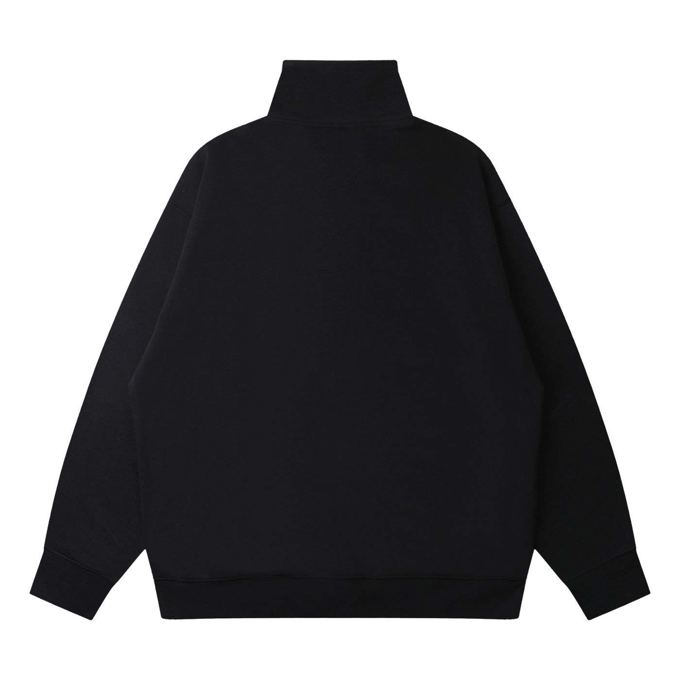 Black sweatshirt on a white background