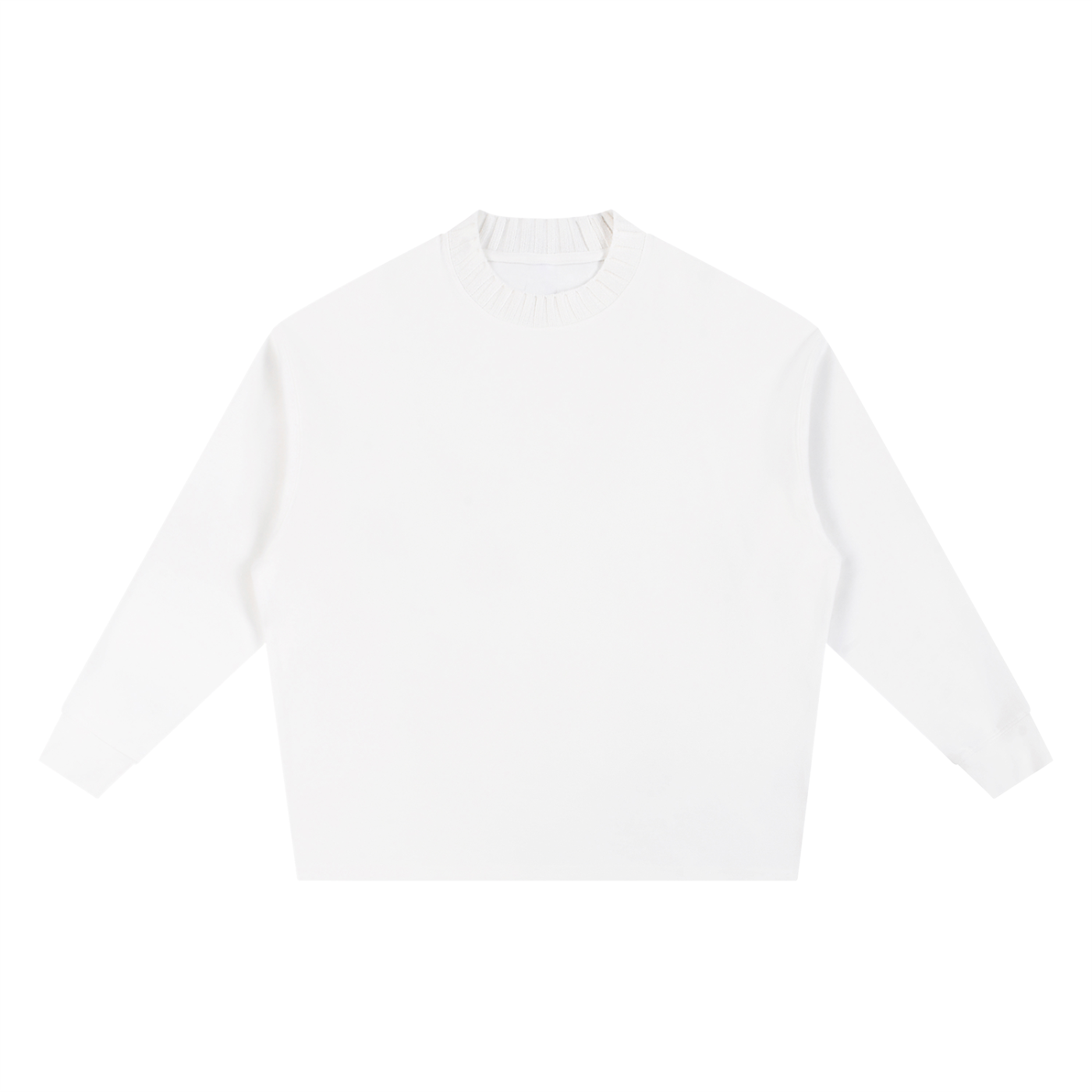 White long-sleeve shirt on a white background
