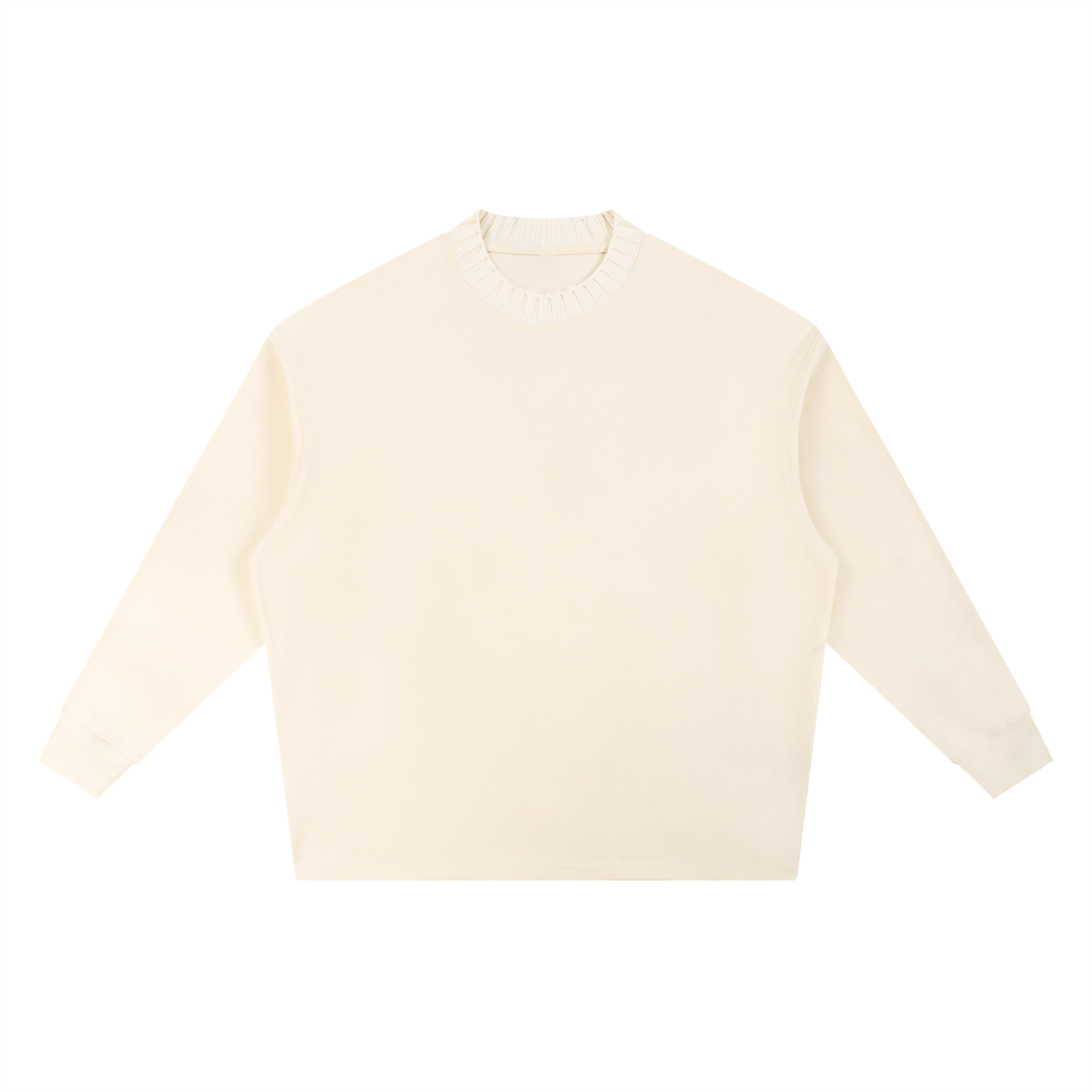 Beige sweater on a white background