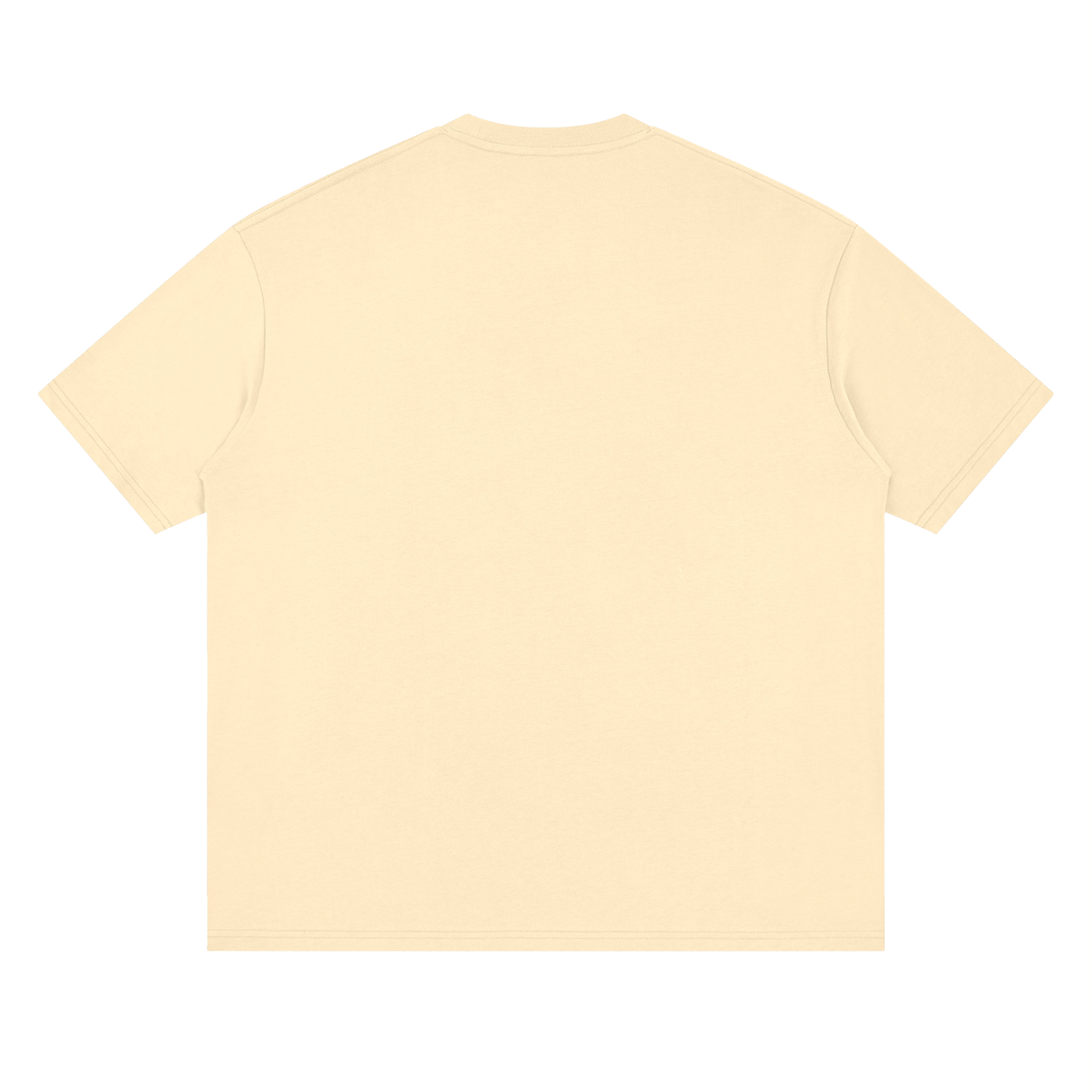 Plain light yellow t-shirt on a white background