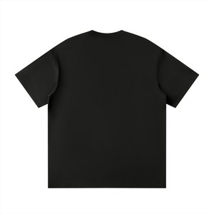 Black t-shirt on a white background