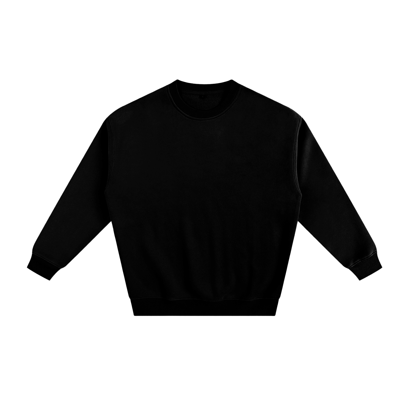 Black sweatshirt on a white background