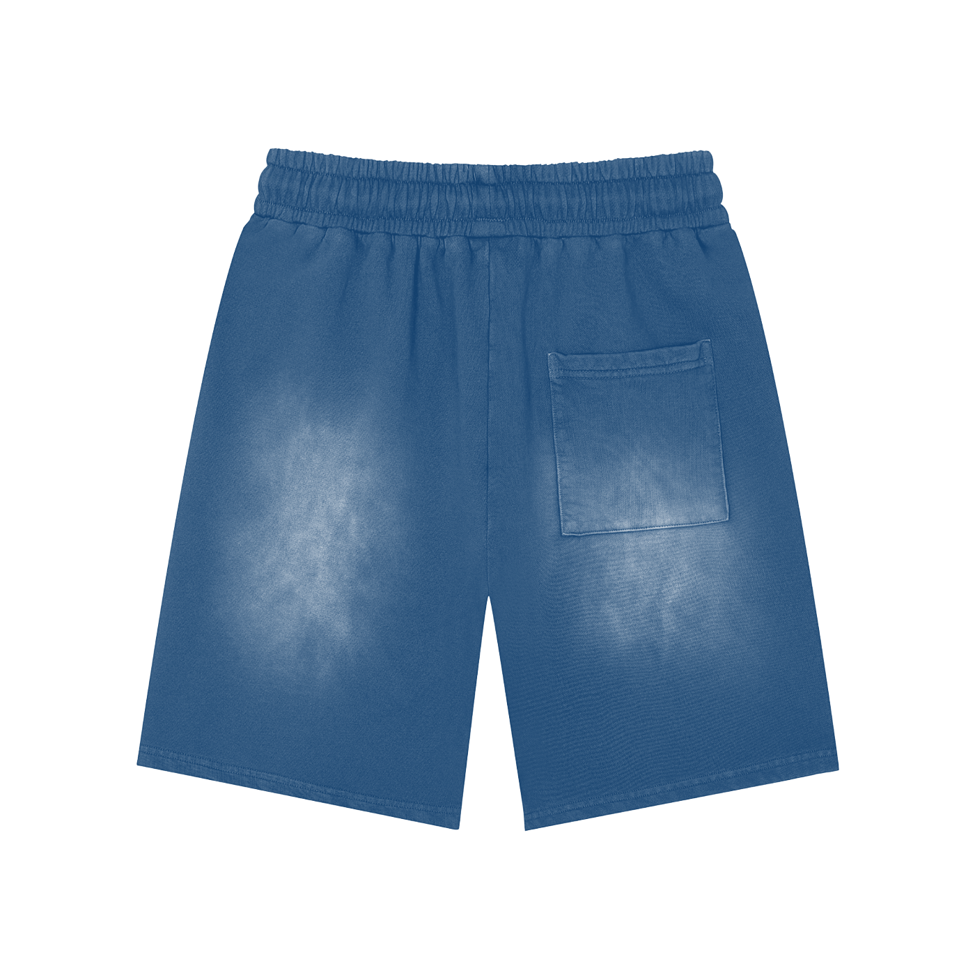 Black leather shorts on a white background