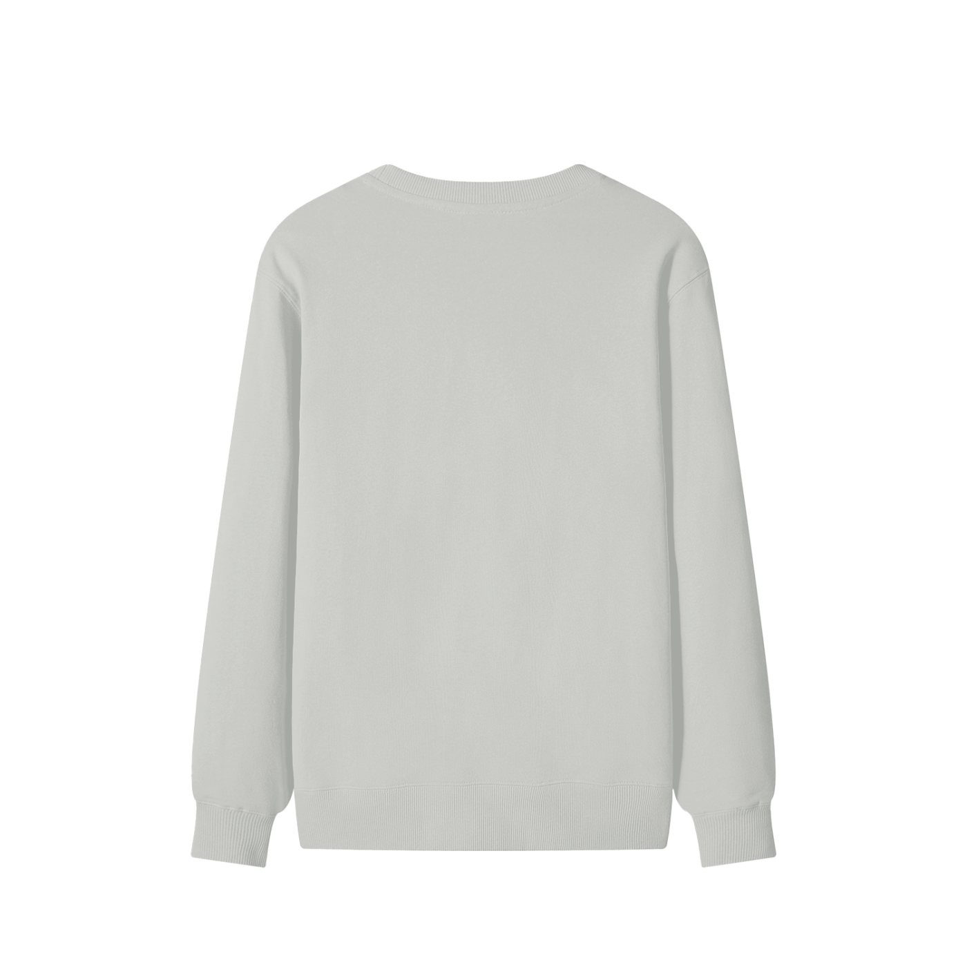 Light gray long-sleeve shirt on a white background
