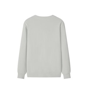 Light gray long-sleeve shirt on a white background