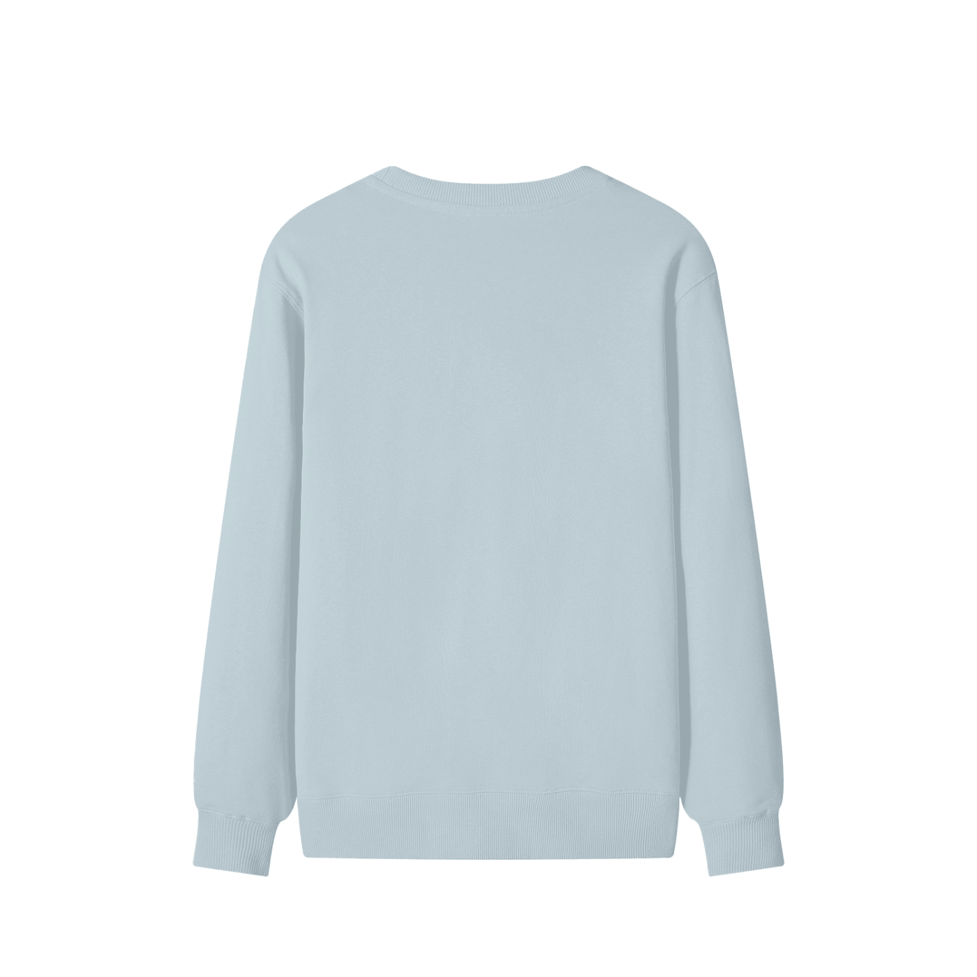 Light blue long-sleeve shirt on a white background