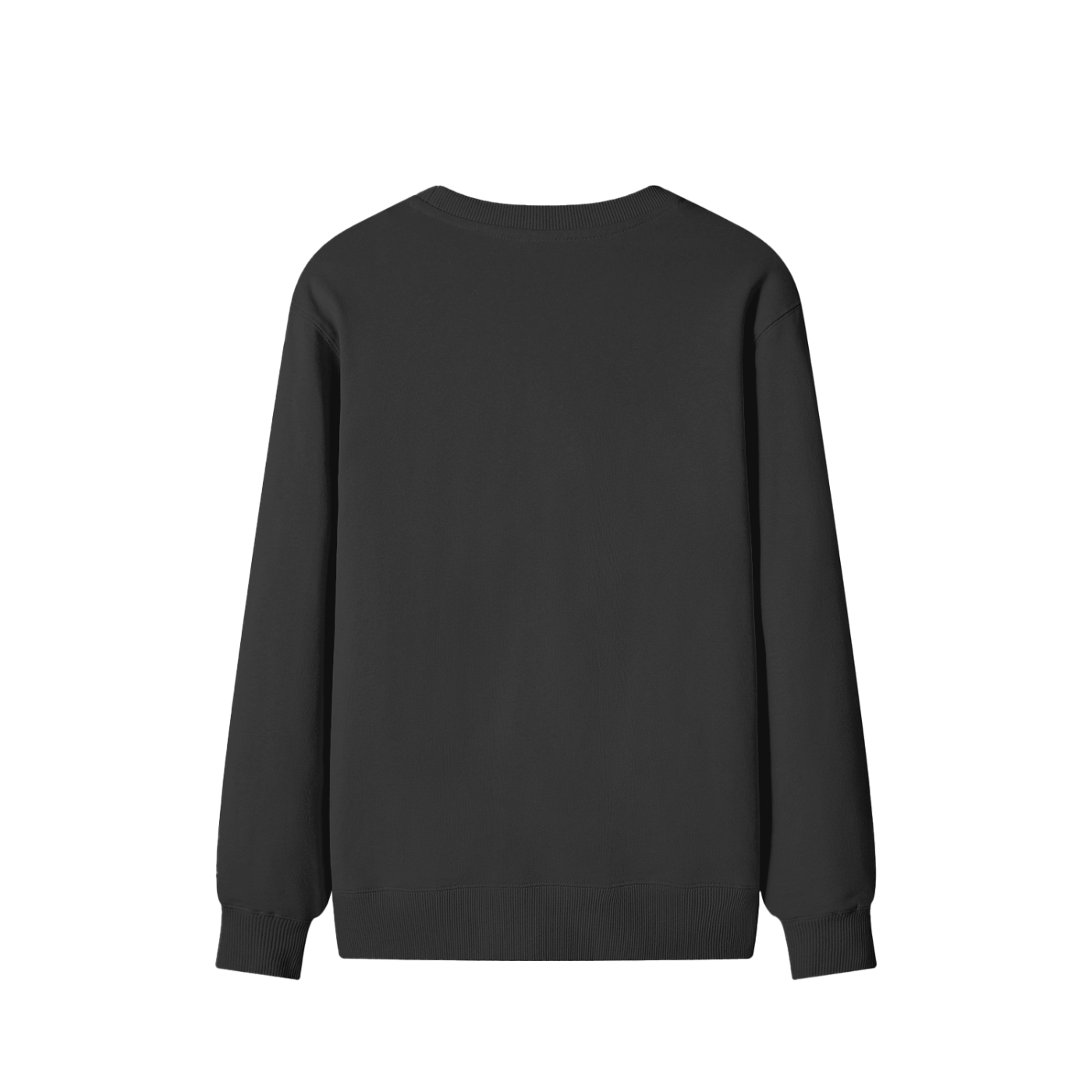 Black sweatshirt on a white background