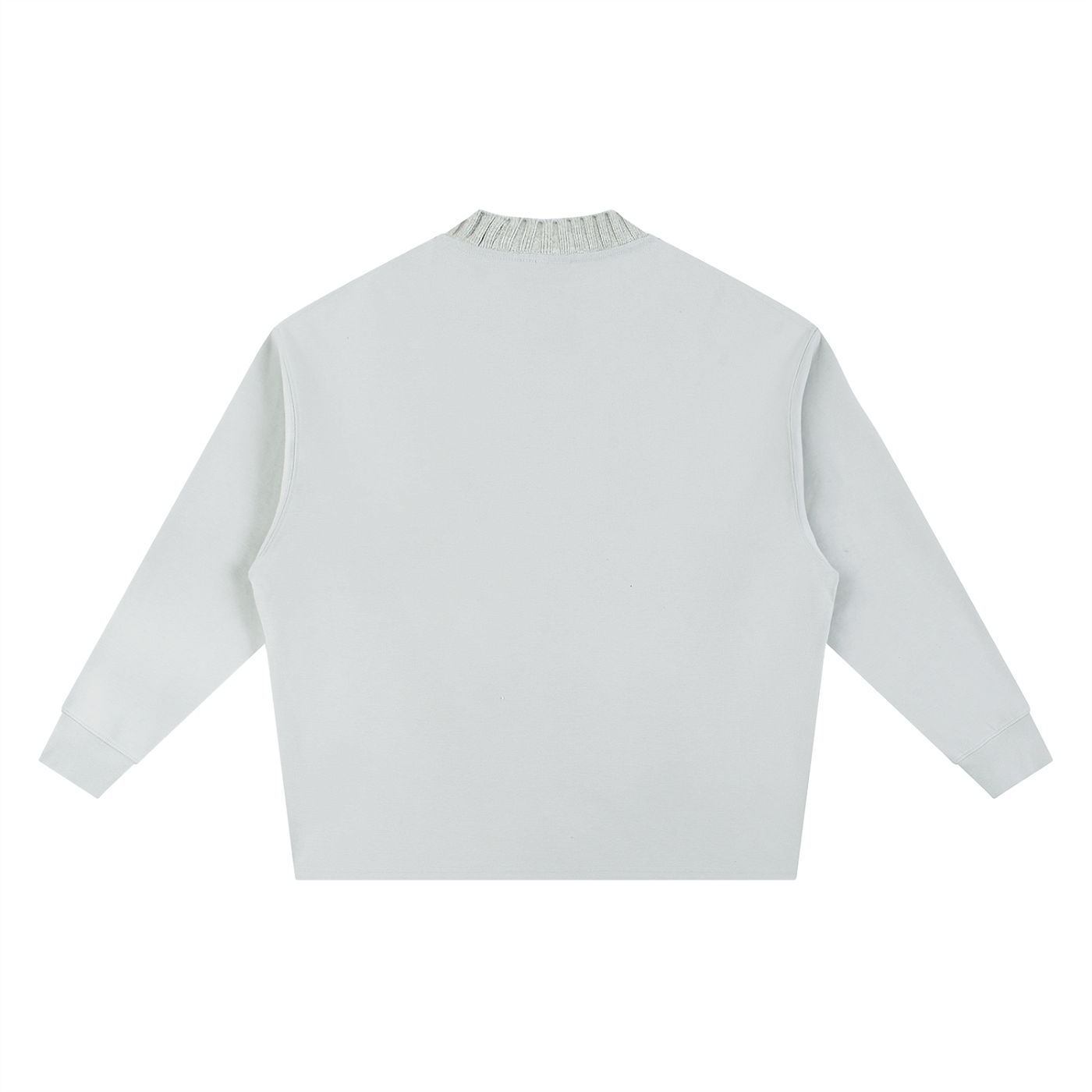 Light gray long-sleeve shirt on a white background