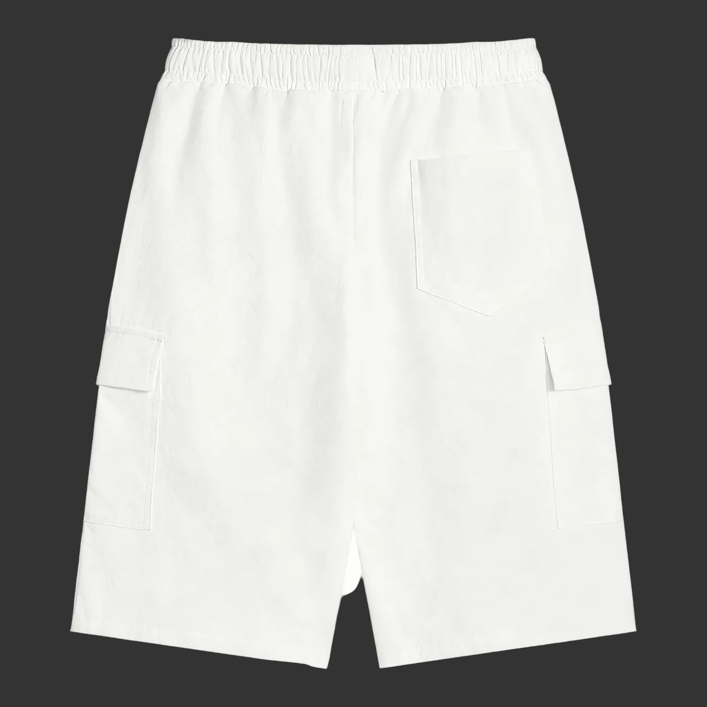 White shorts on a white background