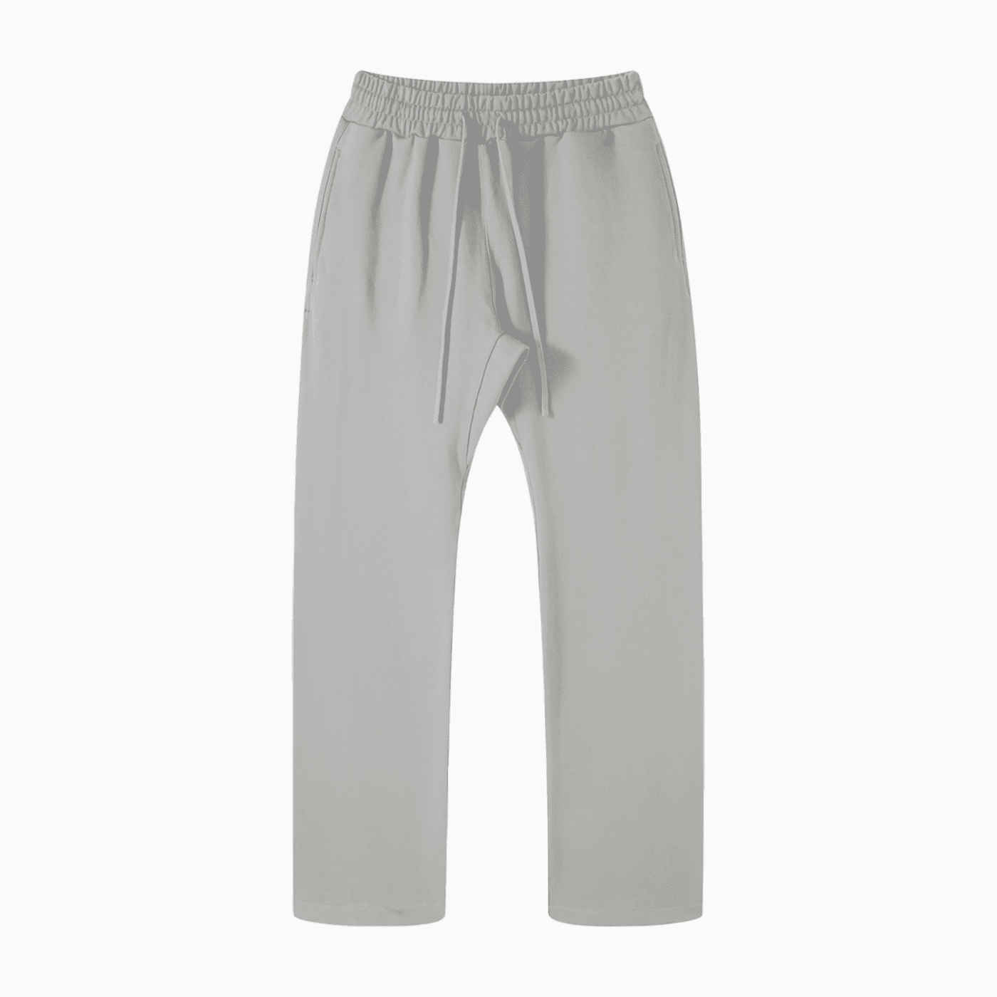 Light gray pants on a white background