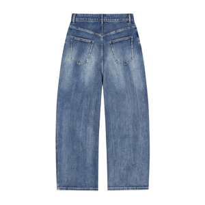 Blue jeans on a white background