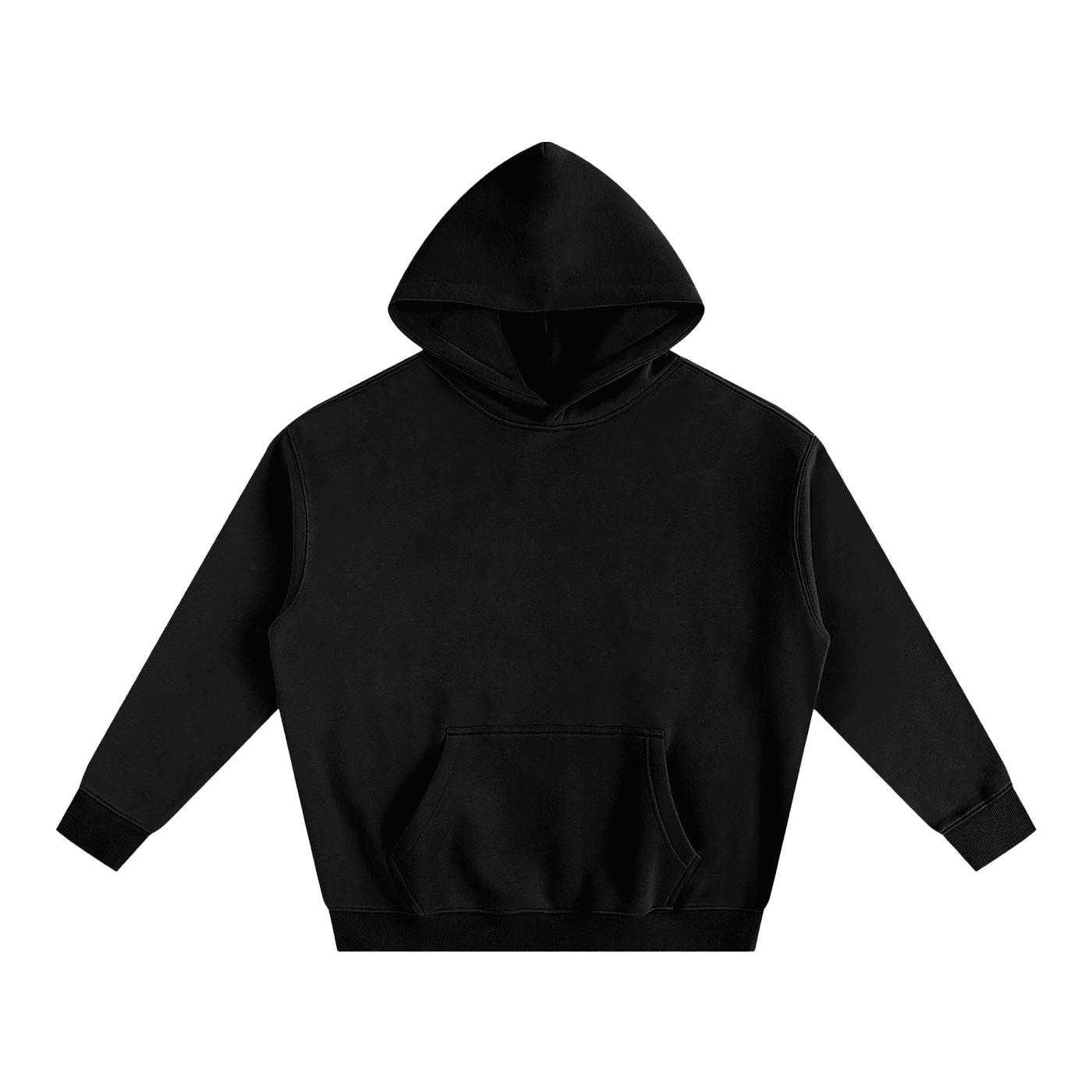 Black hoodie on a white background