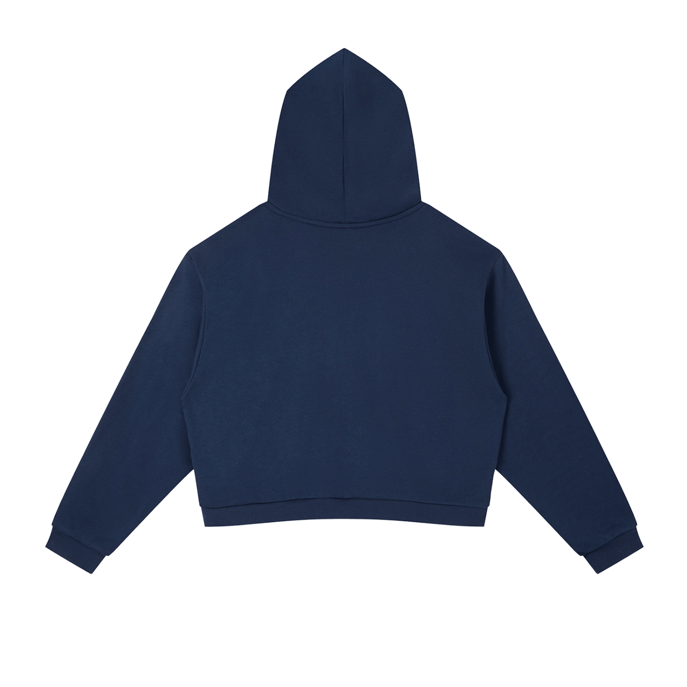 Navy blue hoodie on a white background