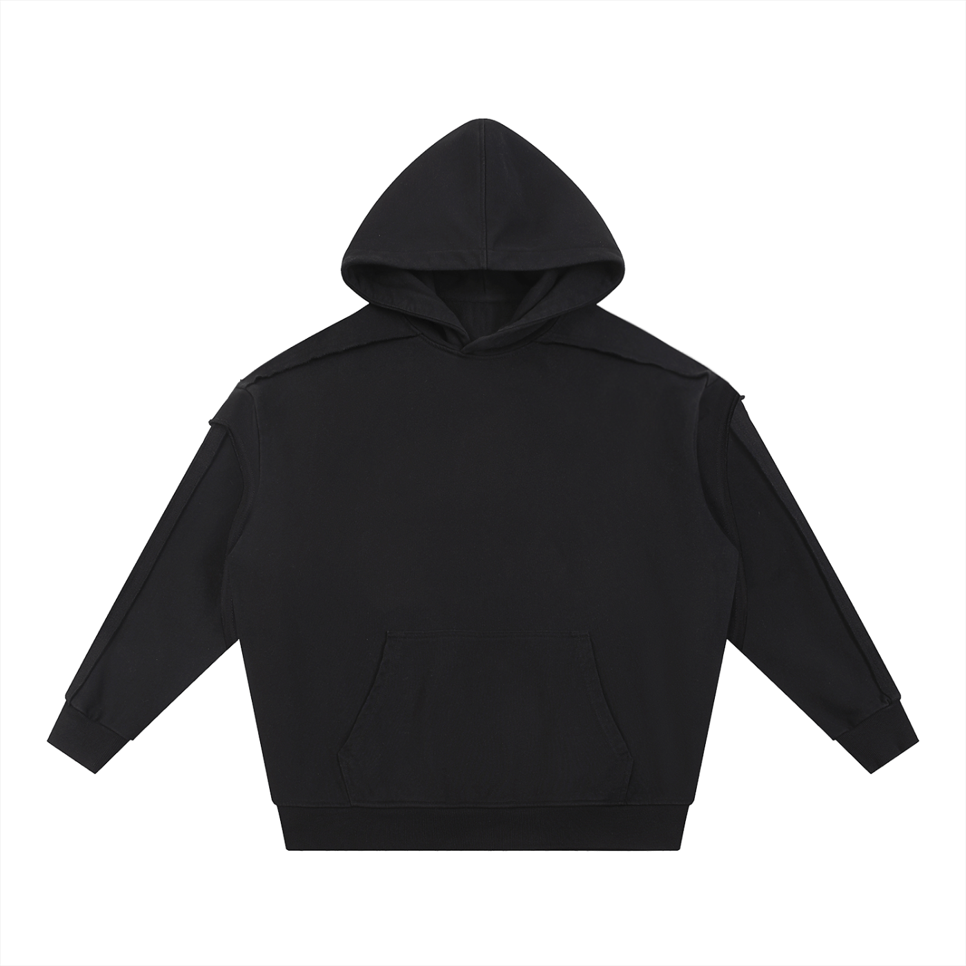 Black hoodie on a white background