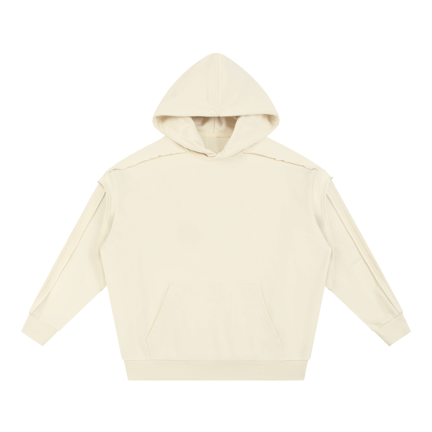 Beige hoodie on a white background