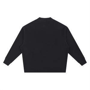 Black long-sleeve shirt on a white background