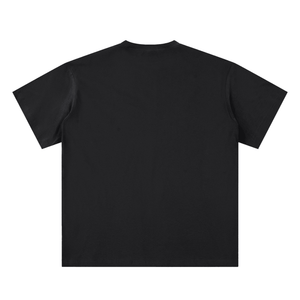 Black t-shirt on a white background