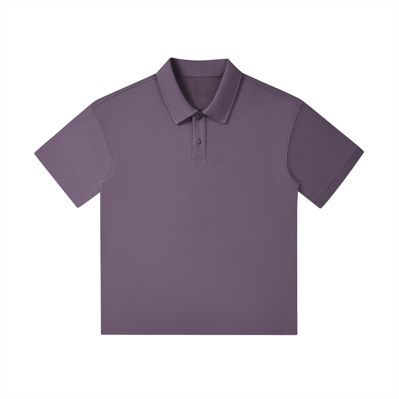 Purple polo shirt on a white background