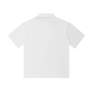 White polo shirt on a white background