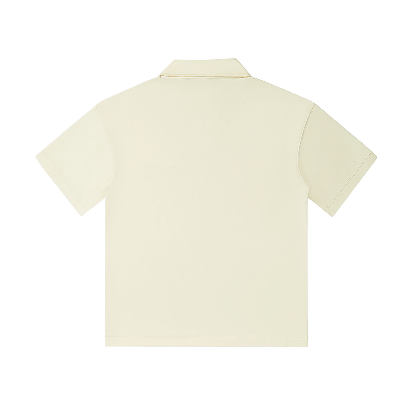 Beige polo shirt on a white background