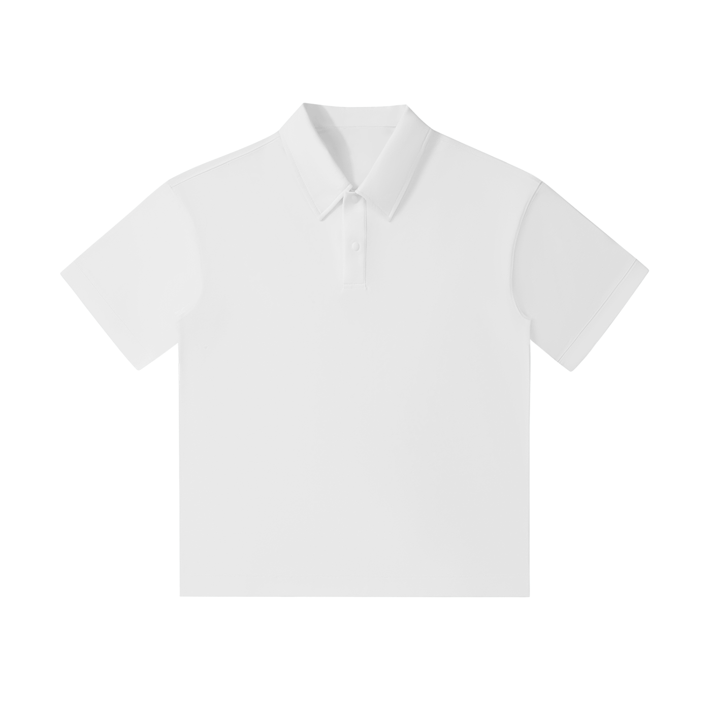 White polo shirt on a white background