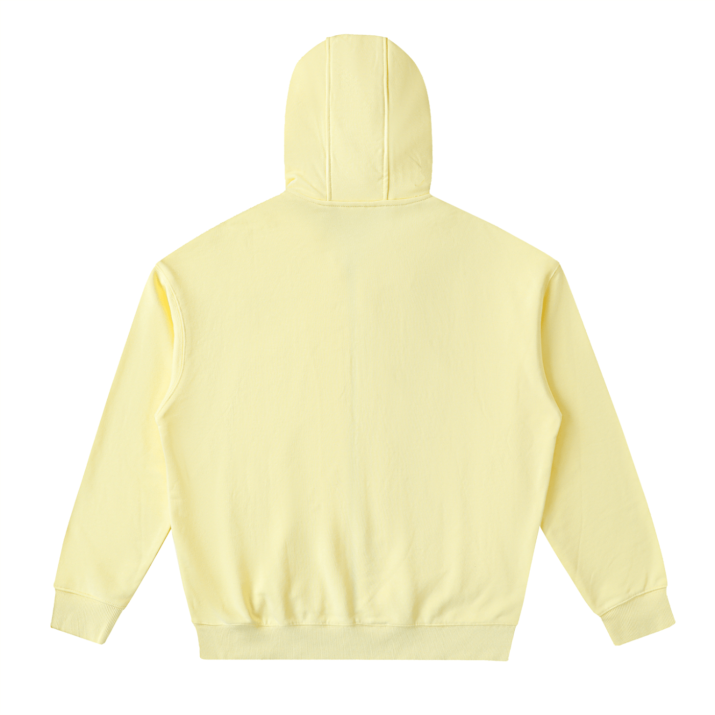Light yellow hoodie on a white background