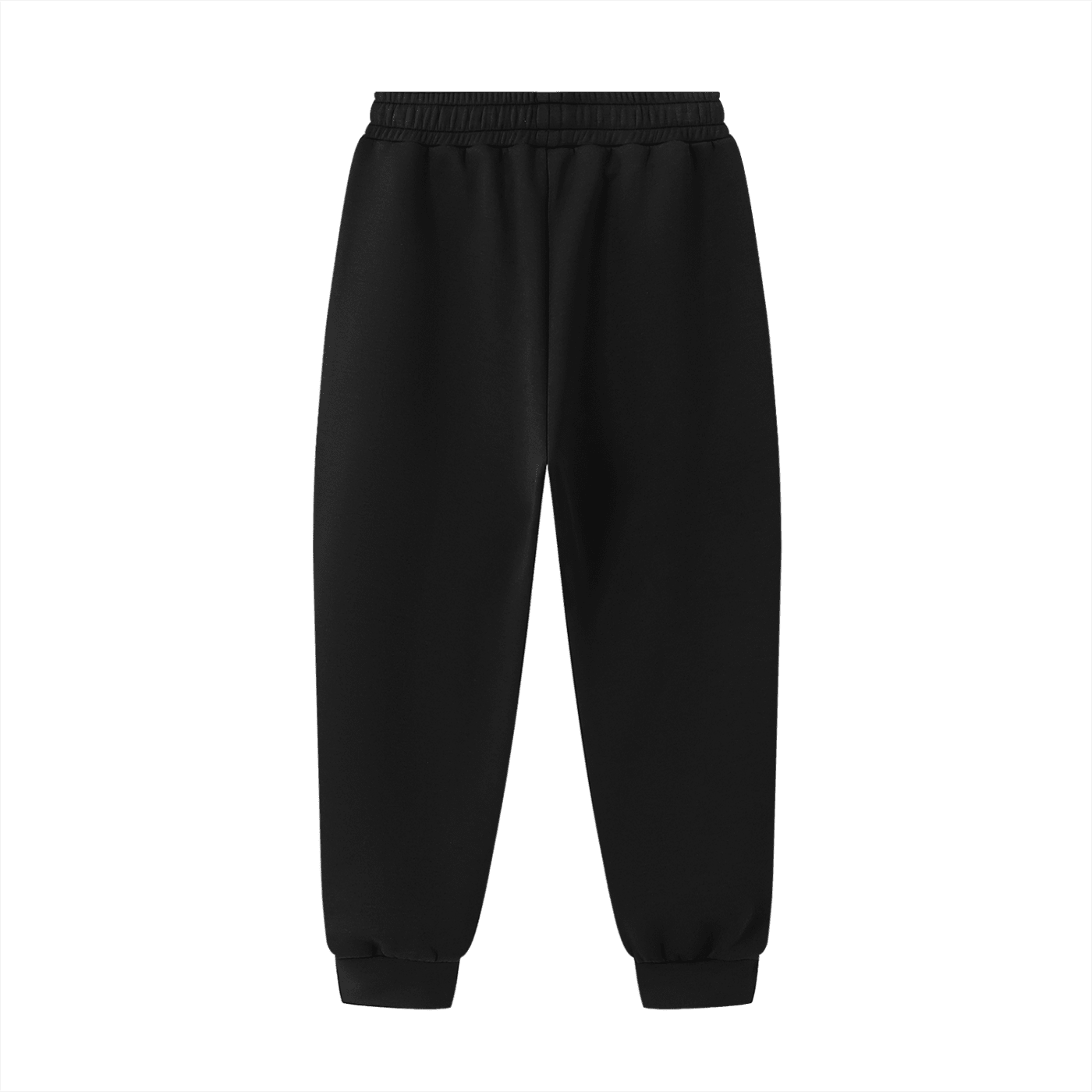 Black sweatpants on a white background