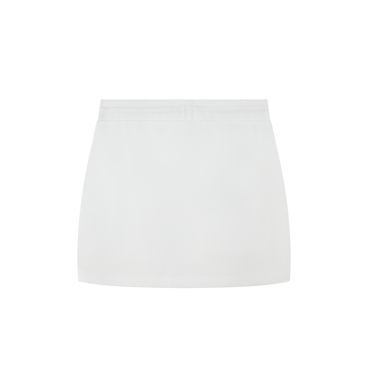 White skirt on a white background