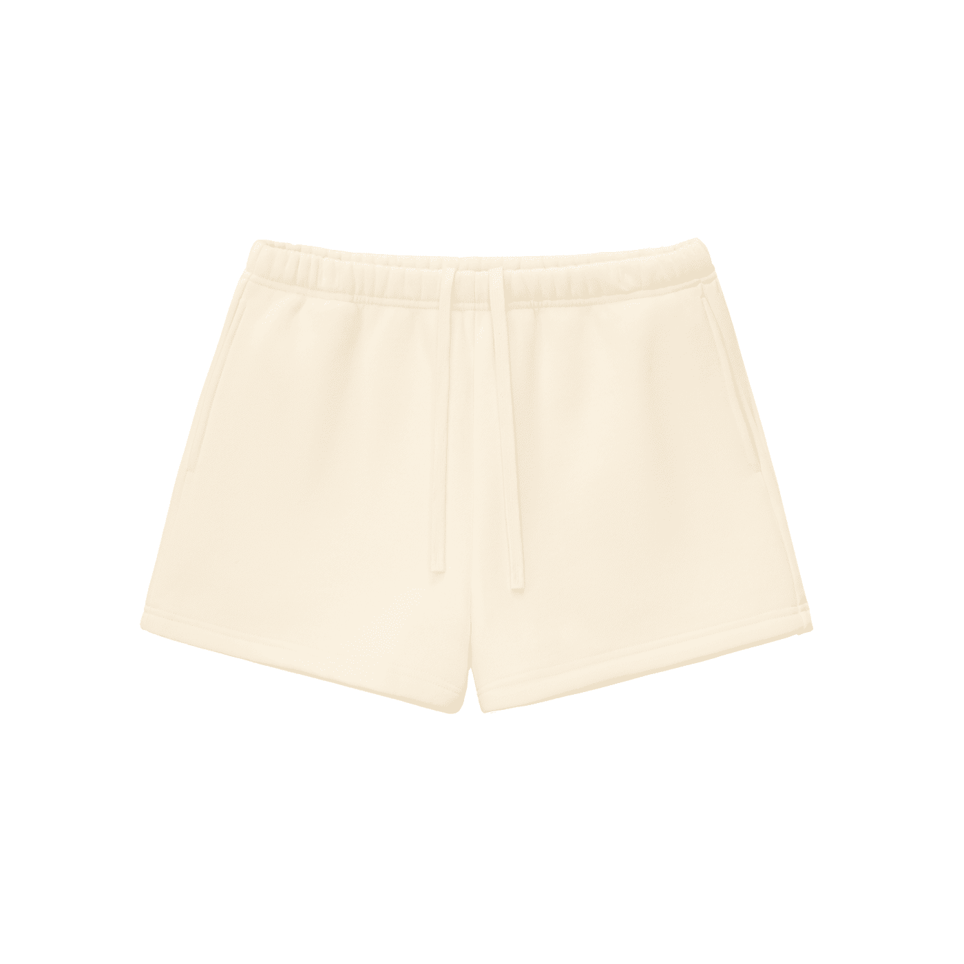 Beige shorts on a white background