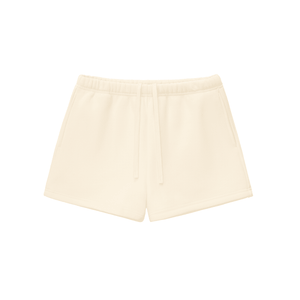Beige shorts on a white background