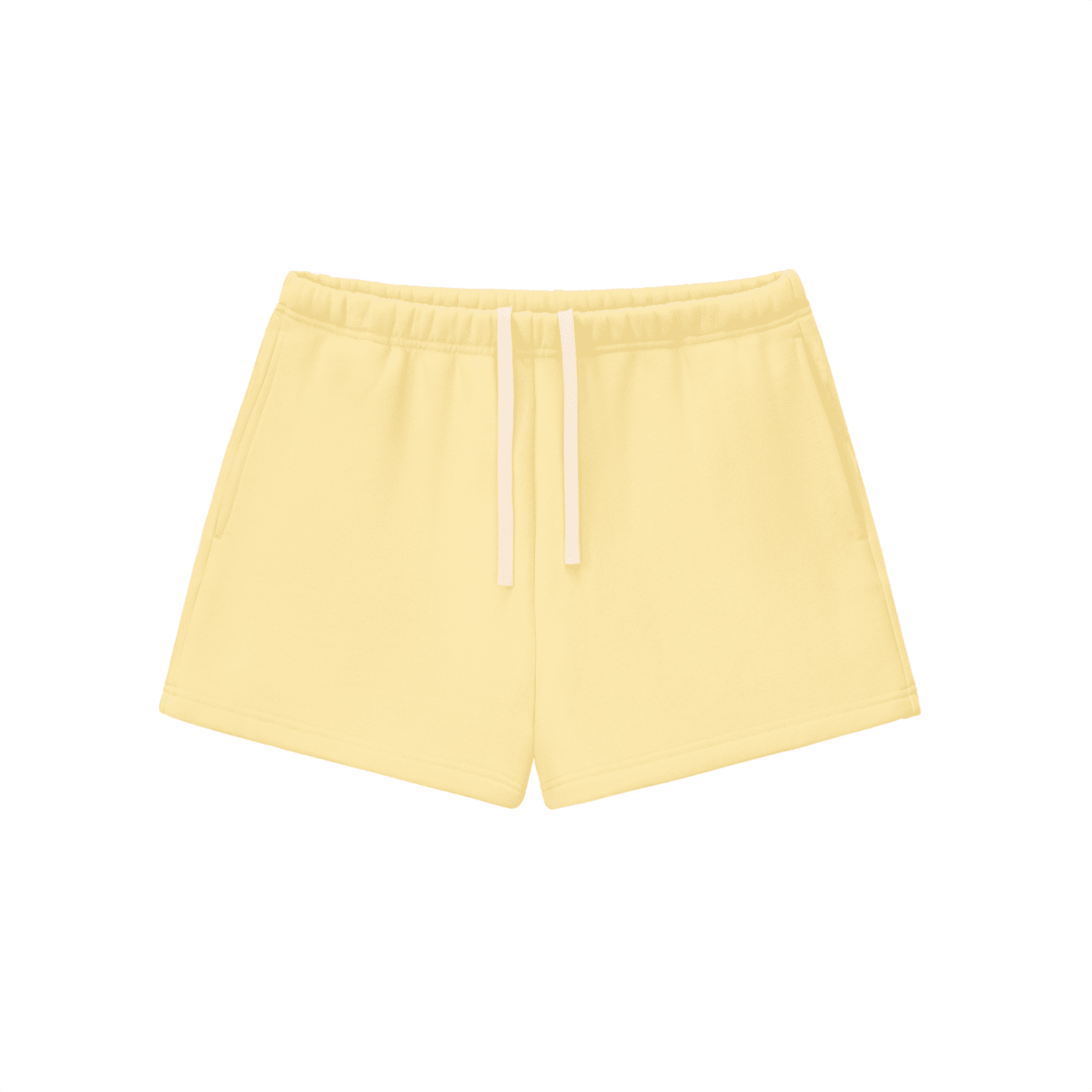 Yellow shorts on a white background