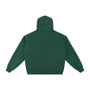 Green hoodie on a white background