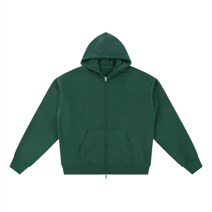 Green hoodie on a white background