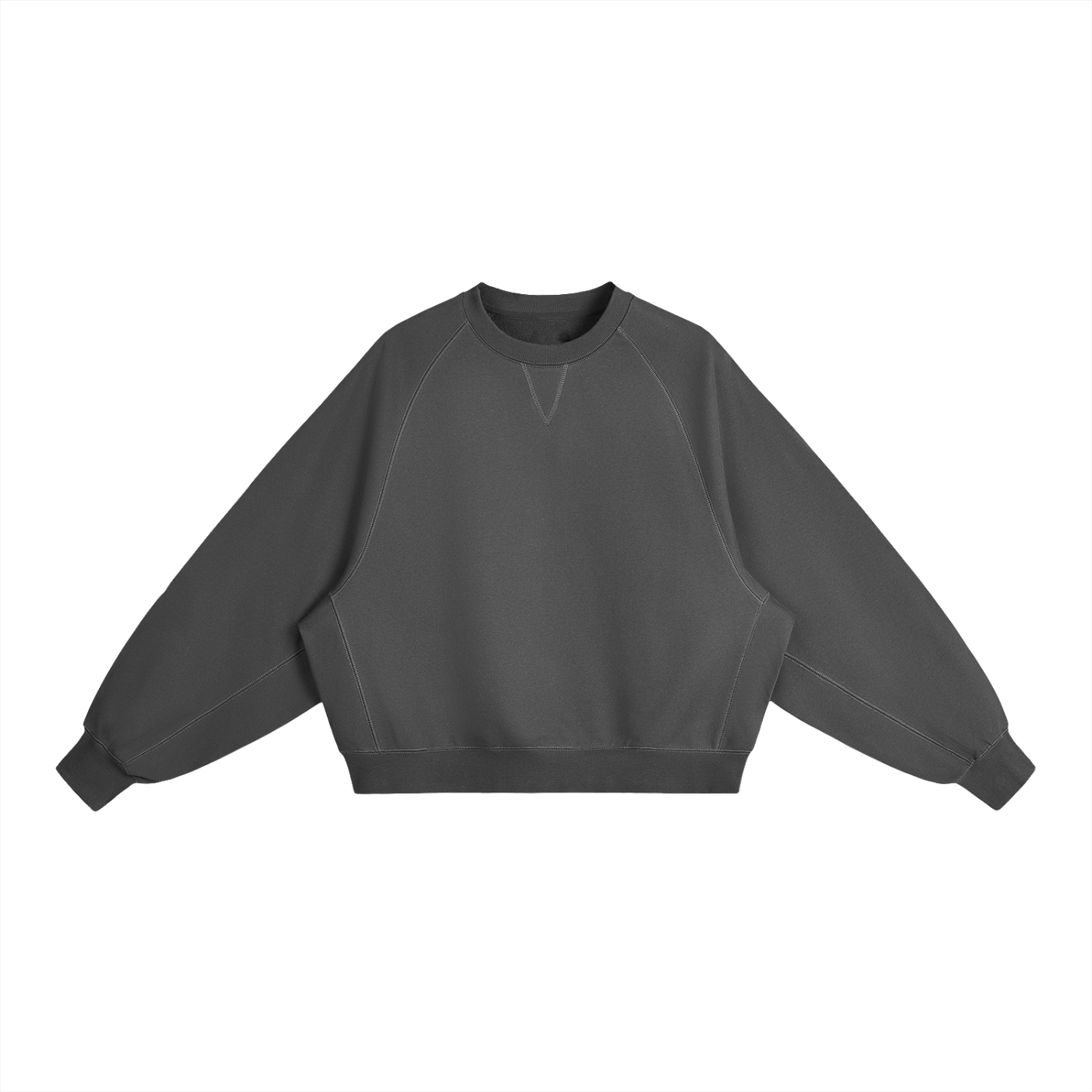 Dark gray sweatshirt on a white background