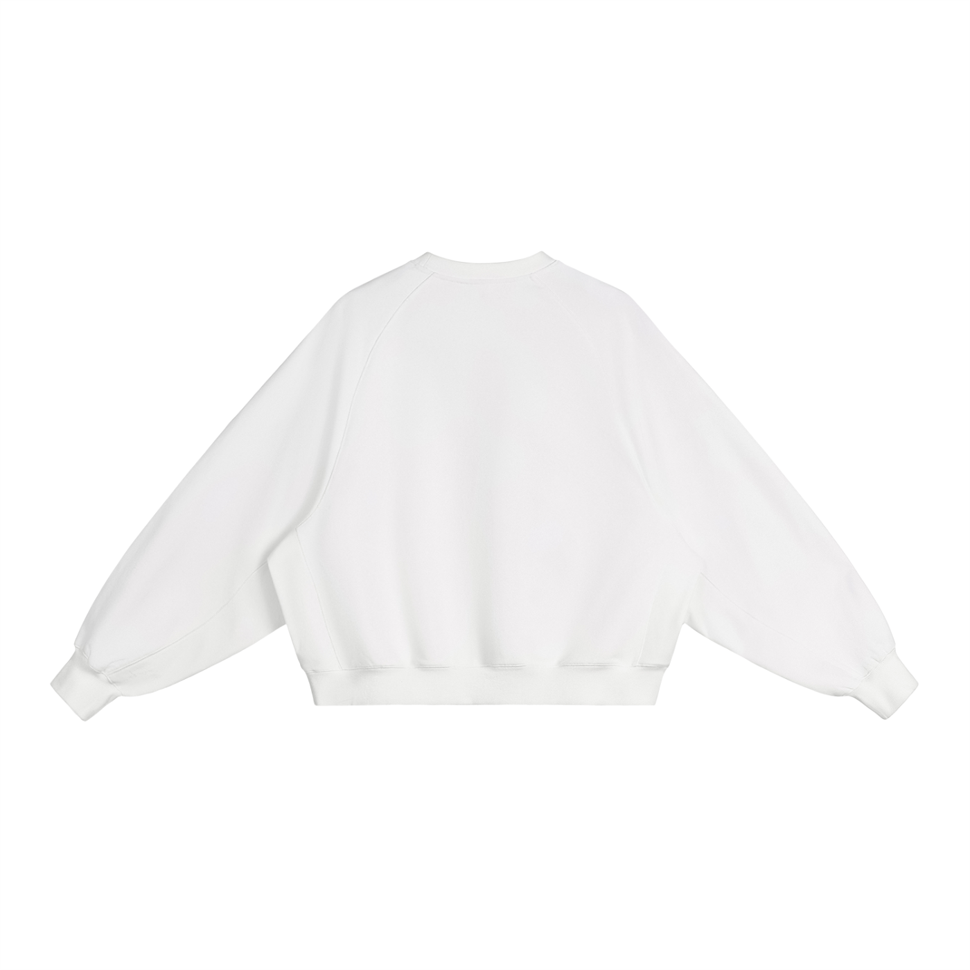 White sweatshirt on a white background