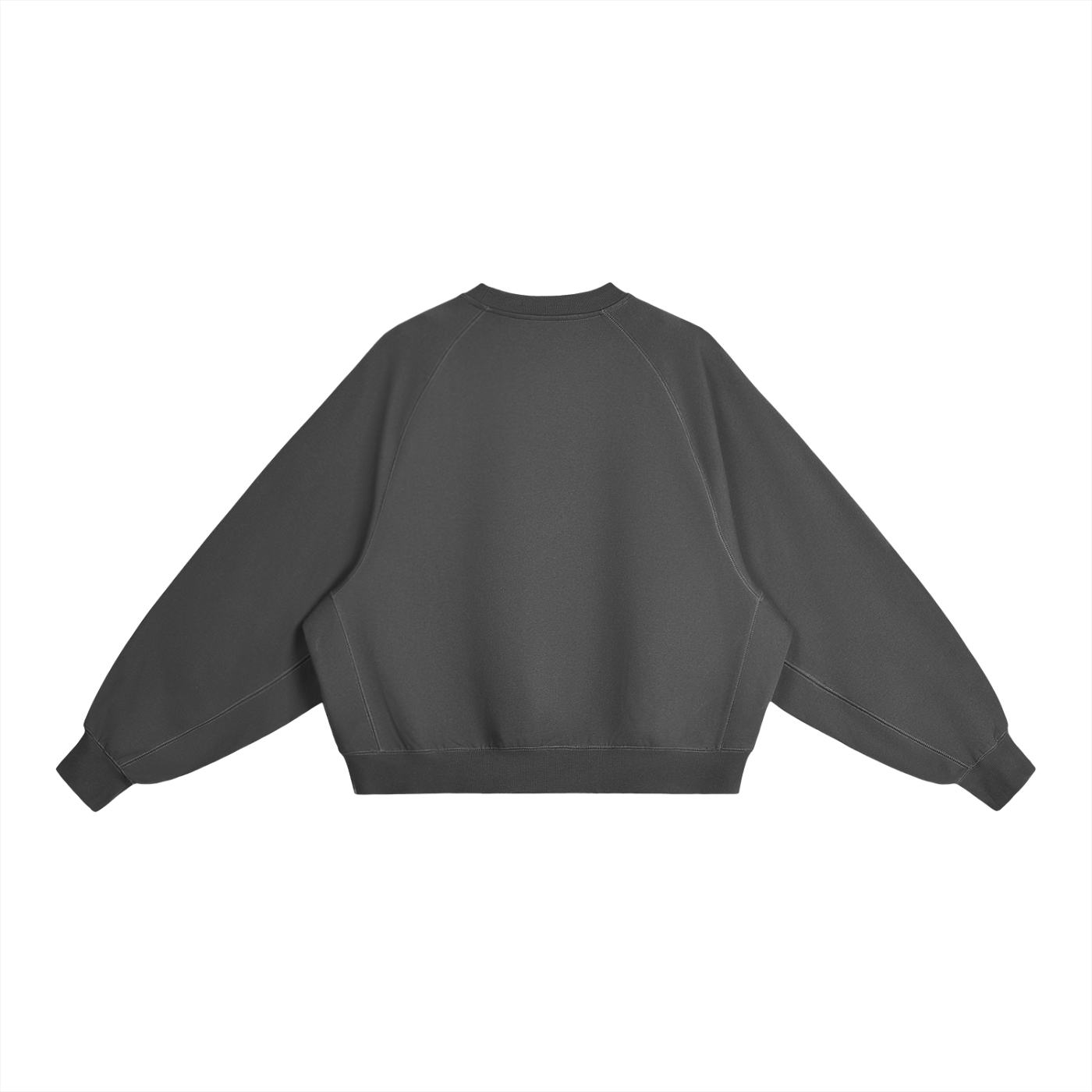 Dark gray sweatshirt on a white background