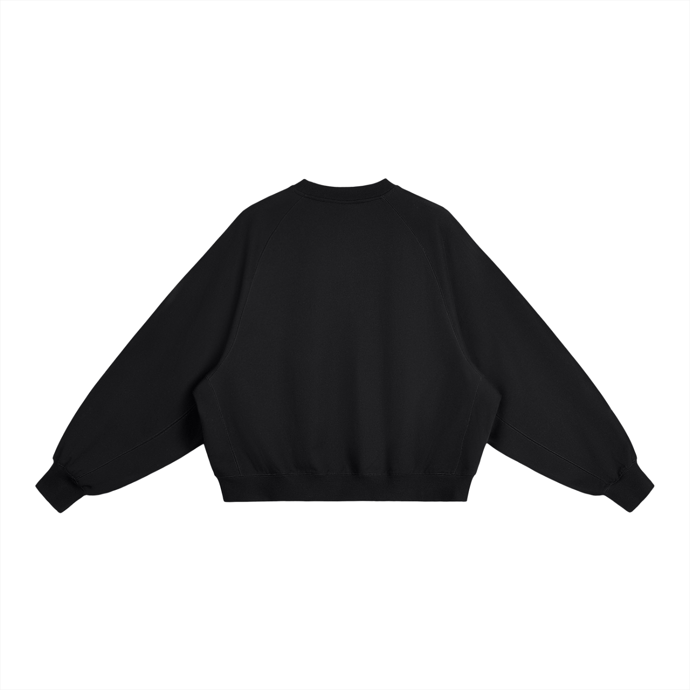 Black sweatshirt on a white background