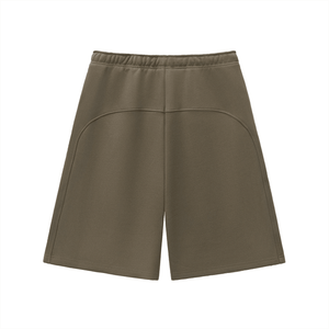 Khaki shorts on a white background