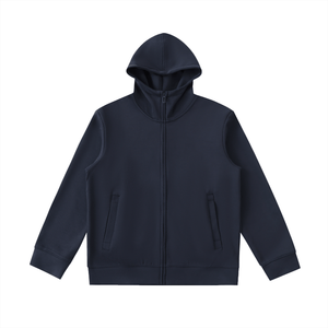 Navy blue hoodie on a white background