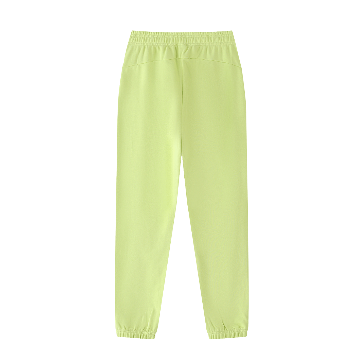 Light green sweatpants on a white background