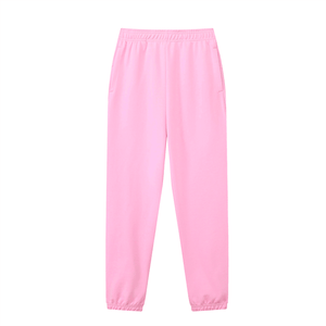 Pink sweatpants on a white background