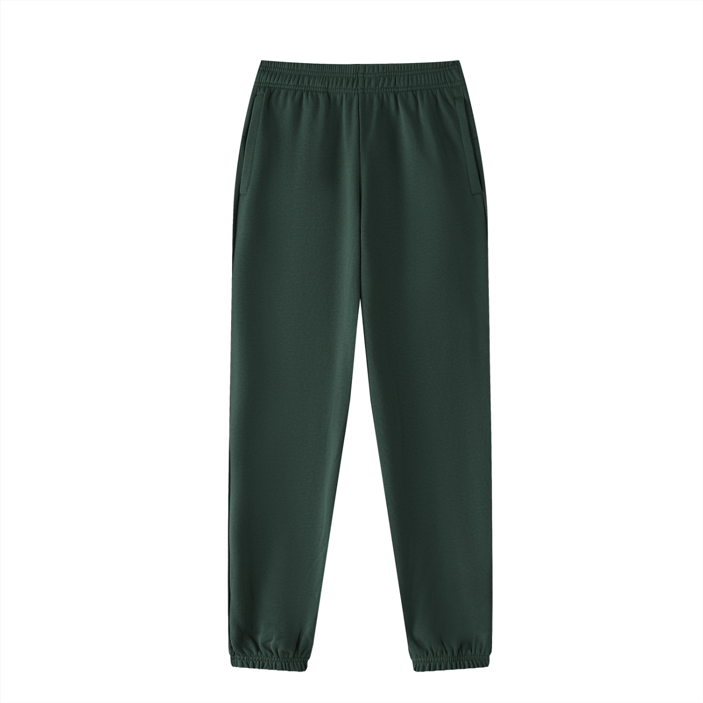 Dark green pants on a white background