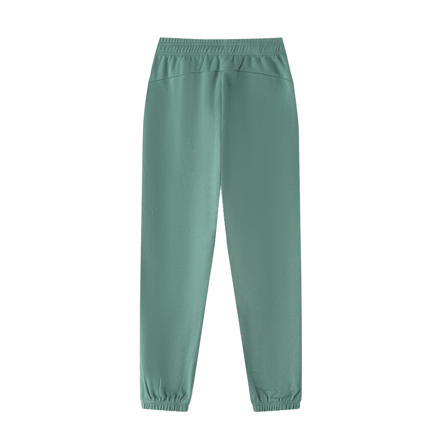 Green sweatpants on a white background
